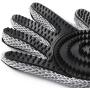 Elite Goods Pet Grooming Glove - Gentle De-Shedding Brush Glove - Double-Sided Award Winning Shedding, Bathing, Hair Remover Gloves - for Cats, Dogs, and Horses (Right Glove (Gray))