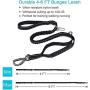 Heavy Duty Dog leashes for Large Dogs ,6Ft Reflective Multifunction Dog Leash with Car Seat Belt Bunckle,2 Padded Traffic Handle Dog Walking Training Shock Absorbing Bungee Leash for Extra Control
