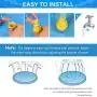 Peteast Splash Sprinkler Pad for Dogs Kids, Dog Bath Pool Thickened Durable Bathing Tub Pet Summer Outdoor Water Toys, XL Peteast Splash Sprinkler Pad for Dogs Kids, Dog Bath Pool Thickened Durable Bathing Tub Pet Summer Outdoor Water Toys, XL