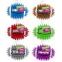 Gnawsome 4.5'' Spiky Squeak & Light Football for Dogs - Durable, Rubber Bouncy Puppy Fetch & Chew Toy for Your Pet, Colors Will Vary