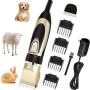 Electric Goat Clipper 12V High Power Dog Shaver Clipper for Grooming Thick Coat Low Noise Plug-in Pet Trimmer Grooming Clipper with 4 Guide Comb 1 Replacement Cutter Head 1 Cleaning Brush