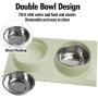 NAODONGLI Cat Food Bowls, 15 ° Tilting Cat Bowls Double Cat Food Bowls Transparent Cat Food Bowl Cat Food Bowl Cat Bowls for Cats Puppy Food and Water