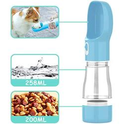 madeking Dog Water Bottle Portable Pet Water Bottle Leak Proof Dog Water Dispenser and Food, Lightweight Dog Travel Water Bottle Bowl for Walking and Trave