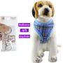 Bolbove Pet Adjustable Classic Plaid Mesh Harness and Leash Set for Cats & Dogs