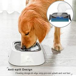 UPSKY Dog Bowl Dog Water Bowl No-Spill Pet Water Bowl Slow Water Feeder Dog Bowl No-Slip Pet Water Dispenser 35oz Feeder Bowl for Dogs and Cats …