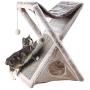 Royal Pet Club Pet Products Miguel Fold and Store Cat Tower, 20.25 x 13.75 x 25.5, Gray/Light Gray