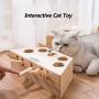HSHXY Pet Toy Interactive Cat Toy, Fun Hunting Toys, Solid Wood Rat Educational Toys Games for Pet Cat Kitten Play Fun Excercise