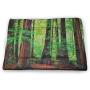 DayDayFun Woodland Cute Pattern Pet Mat Foggy Misty Purple Trees in A Winter Woodland Landscape Scenery Modern Super Soft Pet Cushion Purple Black Gray