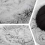 Richgra Donut Pet Beds, Cuddler Round Dog Bed, Faux Fur Ped Beds for Cat and Small Dog, Cozy Cat Cushion Bed, Improved Sleep Self Warming Indoor Round Dog and Cat Bed (23”x 23”, Grey)