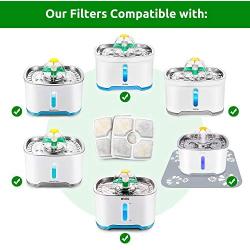 NautyPaws Replacement Filters for Cat Water Fountain 8 Packs,Carbon Replacement Filters for 84oz/2.5L Pet Fountain Cat Water Fountain Dog Water Dispenser