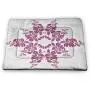 DayDayFun Purple Pet Mats for Dogs Victorian Damask Style Vintage Pattern with Rococo Effect Print Waterproof and Warm Pet Mattress Pale Pink White