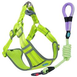 ThinkPet Escape-Proof Comfortable Harness - No Pull Breathable Reflective Padded Dog Safety Vest Adjustable Harness