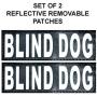 Doggie Stylz Set of 2 Reflective Blind Dog Removable Patches with Hook Backing for Working Dog Harnesses & Vests. Durable and Interchangeable - Comes in 3 Sizes Small, Medium and Large