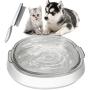 001 Glass Dog Cat Food Bowls, Water Bowl for Cats and Small Dogs, Transparent Glass Pet Bowl, Promotes Pet Hydration, Durable and Stable Design, Protect Pets Spine, Dishwasher Safe