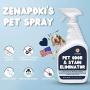 ZENAPOKI - Professional Quality Stain and Pet Odor Eliminator Spray, for Dogs and Cats - Pets House Spray, Cat and Dog Scent Remover with Natural Linen Scent - Pet Odor Smell Supplies