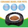 JUSTPET Ceramic Pet Bowl No Spill Dog Cat Food Water Bowl, Anti Skid No Splash No Mess Eating Drinking Bowl, Heavyweight Ceramic Dish Stays Put, Chew-Proof, Microwave and Dishwasher Safe