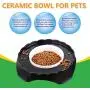 JUSTPET Ceramic Pet Bowl No Spill Dog Cat Food Water Bowl, Anti Skid No Splash No Mess Eating Drinking Bowl, Heavyweight Ceramic Dish Stays Put, Chew-Proof, Microwave and Dishwasher Safe JUSTPET Ceramic Pet Bowl No Spill Dog Cat Food Water Bowl, Anti Skid No Splash No Mess Eating Drinking Bowl, Heavyweight Ceramic Dish Stays Put, Chew-Proof, Microwave and Dishwasher Safe