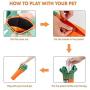 Hengu Carrot Bite-Resistant Dog Toy, Thick Oxford Cloth Cover for Plastic Bottle Self-Made Pet Toy with Sniffs Interactive Play Design, Perfect for Medium Big Dogs Chew Toy