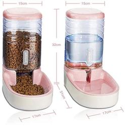 UniqueFit Pets Cats Dogs Automatic Waterer and Food Feeder 3.8 L with 1 Water Dispenser and 1 Pet Automatic Feeder
