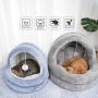 GAPZER Warming Cat Bed Machine Washable Kitty Cave with Cat Ball Cozy Puppy Nest with Anti-Slip & Waterproof Bottom for Indoor Cats & Small Dogs