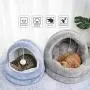 GAPZER Warming Cat Bed Machine Washable Kitty Cave with Cat Ball Cozy Puppy Nest with Anti-Slip & Waterproof Bottom for Indoor Cats & Small Dogs GAPZER Warming Cat Bed Machine Washable Kitty Cave with Cat Ball Cozy Puppy Nest with Anti-Slip & Waterproof Bottom for Indoor Cats & Small Dogs