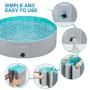lunaoo Foldable Dog Pool - Portable Kiddie Pool for Kids, PVC Bathing Tub, Outdoor Swimming Pool for Large Small Dogs