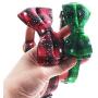 KUDES 2 Pack/Set Christmas Snowflake Dog Collars, Adjutable Dog Collars with Bow Tie and Bells for Small/Medium/Large Pets, Red & Green
