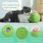 Cat Toy Sisal Cactus Ball Scratching Bell Ball Eco-Friendly Natural Pets Toy Interactive Toy Bite and Wear Durable Resistant