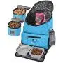 Mobile Dog Gear, Dog Travel Bag, Deluxe Quilted Weekender Backpack, Includes Lined Food Carriers and 2 Collapsible Dog Bowl