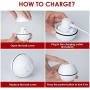 DELOMO Smart Interactive Cat Toy Ball, Automatic Rolling Ball, USB Rechargeable Cat Light Toy, 360 Degree Self Rotating Ball with Spinning Light, Upgraded Cat Exercise Chaser Toy, White