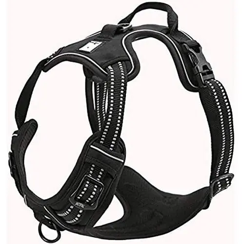 Truelove Dog Harness TLH5651 No-Pull Reflective Stitching Ensure Night Visibility, Outdoor Adventure Big Dog Harness Perfect Match Puppy Vest (Black,L) Truelove Dog Harness TLH5651 No-Pull Reflective Stitching Ensure Night Visibility, Outdoor Adventure Big Dog Harness Perfect Match Puppy Vest (Black,L)