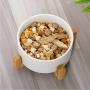 krueis Ceramic Cat Bowl with Wooden Base Dog Food Bowl Pet Supplies Diameter 6.10 Inch