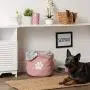 Bone Dry Pet Storage Collection Collapsible Bin, Medium Round, Rose
