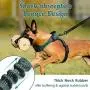 rabbitgoo Dog Harness, Adjustable Dog Walking Harness with Handle and Shock-Absorbing Bungee Straps, Reflective Dog Vest Harness No Choke, Halter Harness with Padded Strap for Medium Dogs, M