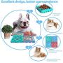 Finding Laurel Dog Bowl Slow Feeder, Dog Lick Mat with Suction Cups for Pet Bathing Grooming, Funny Feeder Combinable 4 Squares Dog Lick Bowl with Sauce Brush