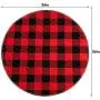 KOOLTAIL Washable Pee Pads for Dogs 2 Pack - Non-Slip Round Plaid Puppy Potty Pad for Dog Playpen, Reusable Whelping Training Pads