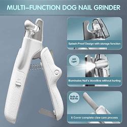 Kilin Pet Nail Clippers with Light, Dog Cat Nail Clippers with LED Light to Avoid Over-Cutting Nails,Free Nail File and Razor Sharp Blade,Non-Slip Ergonomic Handles for Professional Grooming at Home