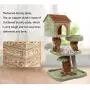 Cat Tree House, Luxury Cat Castle, Cozy Condo, Plush Perches, and Scratching Board, Kitten Play Tower for Kitty Activity, Indoor Pet Furniture