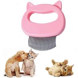 Cat Comb Pet Short Hair Removal Massaging Shell Soft Deshedding Brush Grooming and Shedding Matted Fur Remover Massage Undercoat Rake Dematting Tool for Dog Puppy Rabbit Bunny