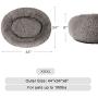 Calming Dog Bed Cat Bed Donut, Faux Fur Pet Bed Self-Warming Donut Cuddler, Comfortable Round Plush Dog Beds for Large Medium Dogs and Cats (24/32/36/44)