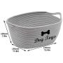 Geyecete Natural Cotton Rope Baskets for Storage Dog Toy Basket Clutter Organizer Room Storage Bins Toy chests Pet Storage Box Rope Basket