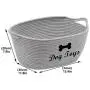 Geyecete Natural Cotton Rope Baskets for Storage Dog Toy Basket Clutter Organizer Room Storage Bins Toy chests Pet Storage Box Rope Basket