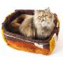 Botanical Pets Premium Cat Scratcher Beds Mustard (Large) Eco-Friendly Made with Natural Vegetable Fiber That Cats, Kittens and Dogs Love.
