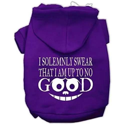 Mirage Pet Products 10'' Up to No Good Screen Print Pet Hoodie Mirage Pet Products 10'' Up to No Good Screen Print Pet Hoodie