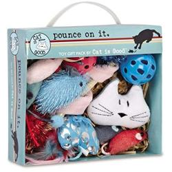 Cat Toy Gift Packs Pounce On It Catnip Teaser Ball Wand Mice 12pc Assorted Set