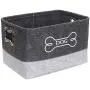 Geyecete Dog Toys Storage Bins Felt pet Baskets,Dog Toy Box Large with Designed Metal Bone-Shaped Handle,Organizer Storage Basket Stitching Geyecete Dog Toys Storage Bins Felt pet Baskets,Dog Toy Box Large with Designed Metal Bone-Shaped Handle,Organizer Storage Basket Stitching