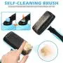 Angelland Dog Brush and Cat Brush for Shedding and Grooming,Self Cleaning Slicker Brush Tool 4-Piece Set, Comb for Matted Hair,Long Hair and Short Hair, Nail Clippers and Grinder Angelland Dog Brush and Cat Brush for Shedding and Grooming,Self Cleaning Slicker Brush Tool 4-Piece Set, Comb for Matted Hair,Long Hair and Short Hair, Nail Clippers and Grinder