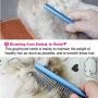 Claw Claws Greyhound Comb with Oval Handle for Dogs and Cats, Removing and Shedding Matted, Tangled Hair, Metal Comb with Stainless Steel Pins, Detangling Grooming Tool, Pet Comb (50% Fine Spacing)