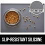 Gorilla Grip Cat Litter Mat and Silicone Pet Feeding Mat, Both Gray, Cat Mat Size 47x35, and Silicone Pet Feeding Mat Size 18.5x11.5, 2 Item Bundle