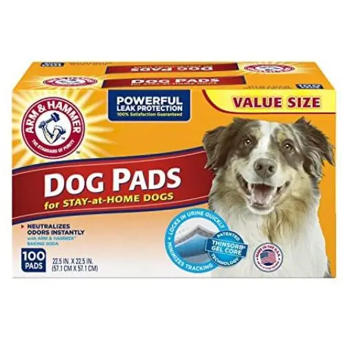 Arm & Hammer 100 Count Puppy Training Pads with Baking Soda, Large/22.5'' x 22.5''